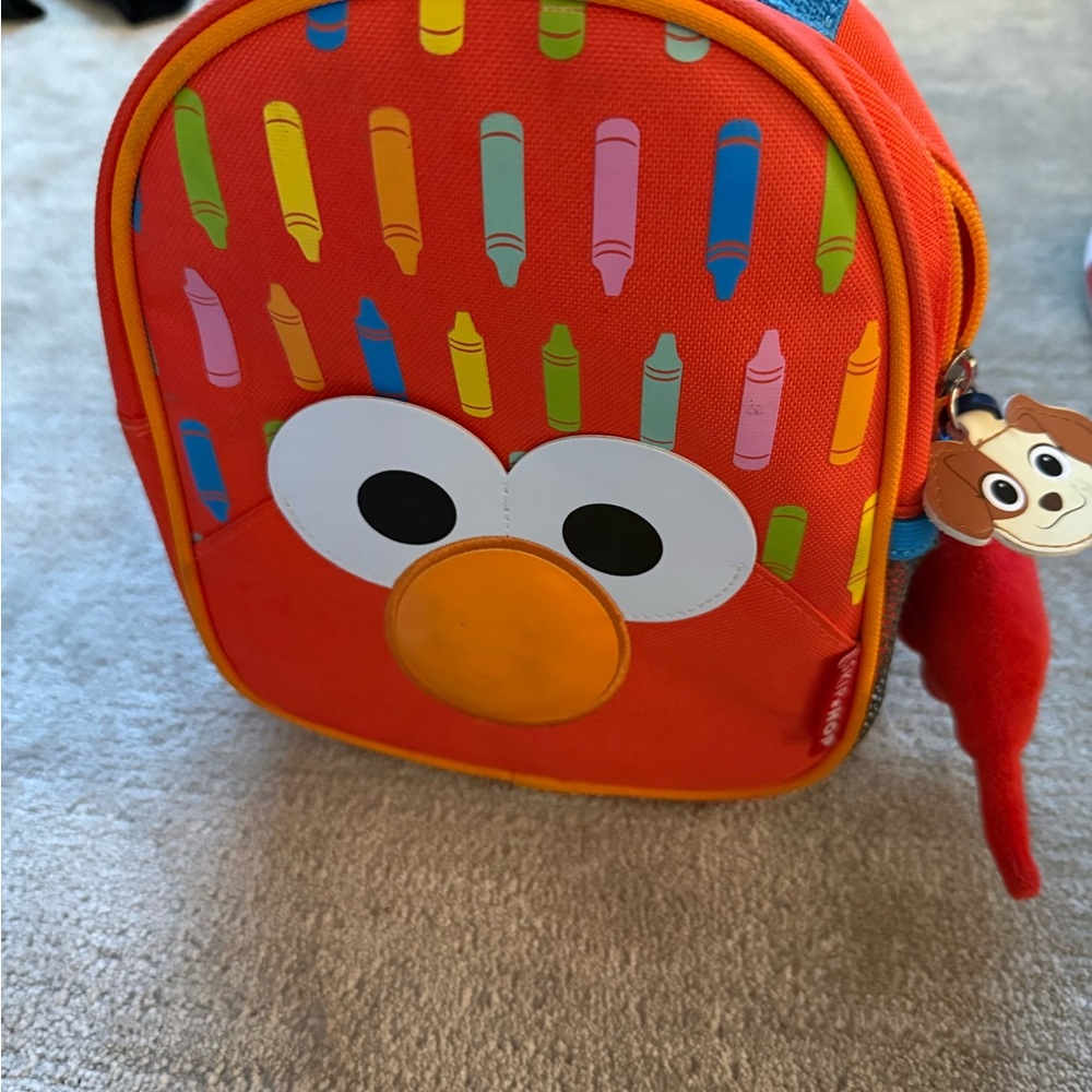 Orange Crayon Character Kids Backpack